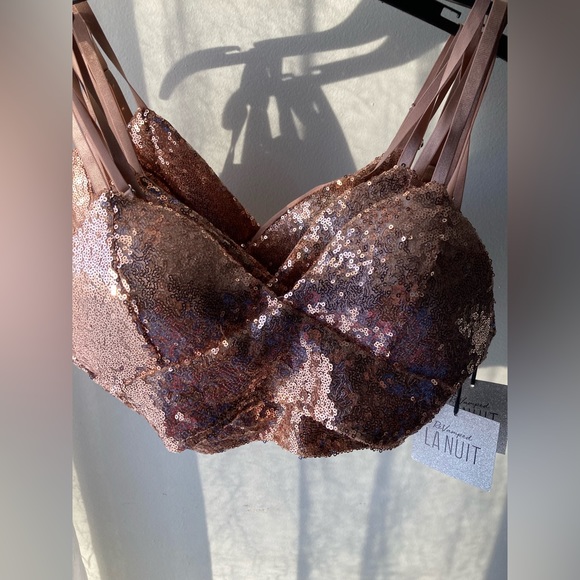 Revamped La Nuit Rose Gold Spaghetti Strap Bustier with Zipper! 3 XS, 2 S, 2 M! - Picture 2 of 13